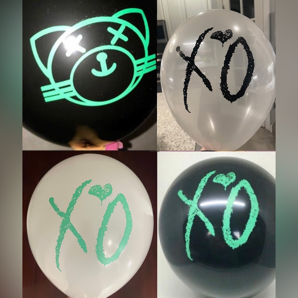 12 PIECES! The Weeknd Xo logo balloons KISS LAND EDITION